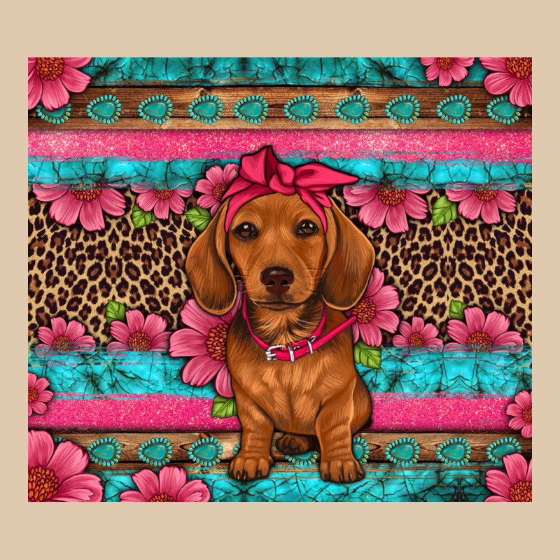Dachshund Puppy Floral Heavyweight Sweatshirt by Artiststas | Teevron