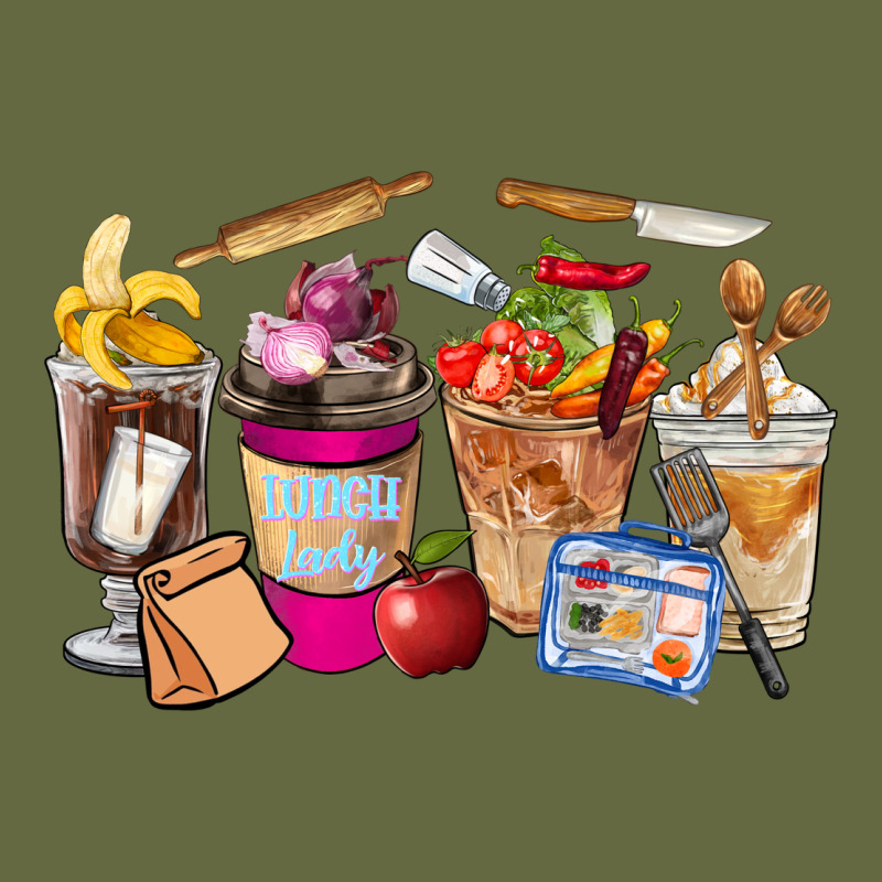 Lunch Lady Coffee Cups Long Sleeve Tee by FaDigitalArtStudio | Teevron