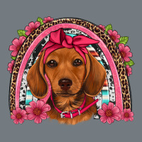 Dachshund Puppy Floral Rainbow Heavyweight Sweatshirt | Teevron