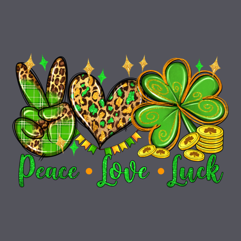 St. Patrick's Day Peace Love Luck Vintage Hoodie by OliviaCreatesArt | Teevron