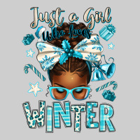 Just A Girl Who Loves Winter Afro Messy Bun Premium Tee | Teevron