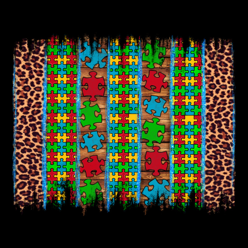 Autism Awareness Leopard Puzzle Brush Stroke Heavyweight Sweatshirt by Artiststas | Teevron