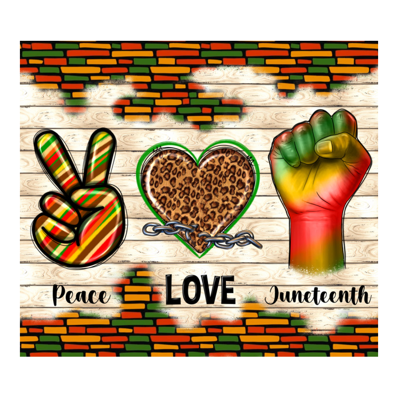 Peace Love Juneteenth Classic Tee by TumblerDesignByShophia | Teevron