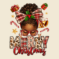 Merry Christmas Afro Messy Bun Premium Tee | Teevron