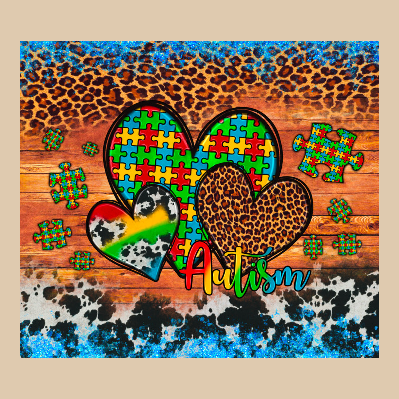 Autism Awareness Hearts Leopard Cowhide Heavyweight Sweatshirt by Artiststas | Teevron