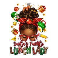 santas favorite lunch lady afro messy bun | Teevron