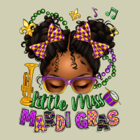 Little Miss Mardi Gras Afro Messy Bun Kid Heavy Core Tee | Teevron
