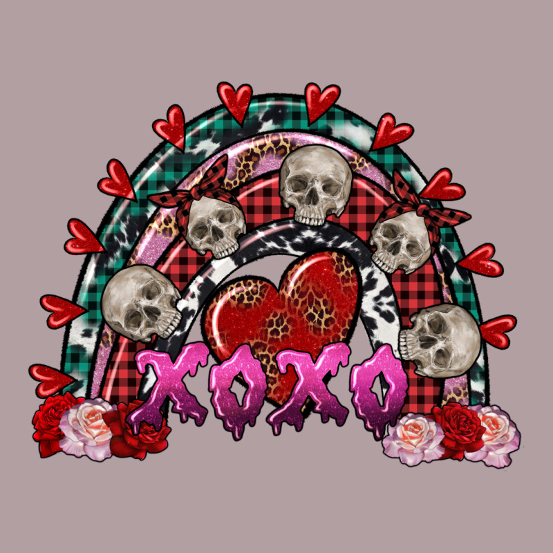 Skull Xoxo Rainbow Valentine's Day Vintage Hoodie by FaDigitalArtStudio | Teevron