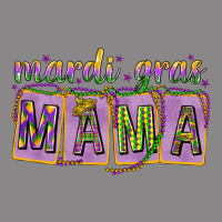 Mardi Gras Mama With Beads Mother's Day Vintage Tee | Teevron