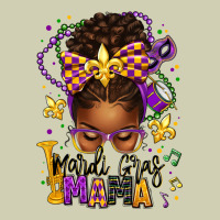 Mardi Gras Mama Afro Messy Bun Heavy Core Tee | Teevron