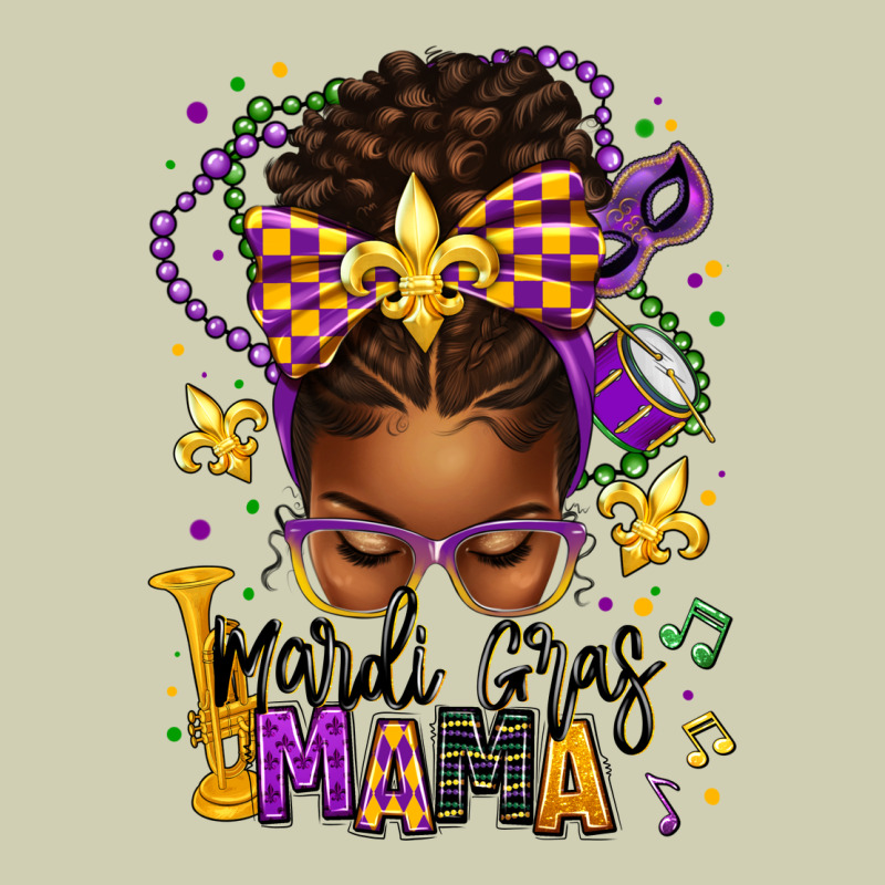 Mardi Gras Mama Afro Messy Bun Heavy Core Tee by texasbilliewilder | Teevron