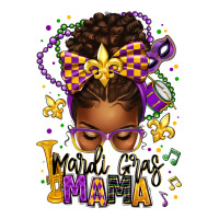 mardi gras mama afro messy bun | Teevron