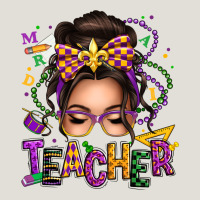Mardi Gras Teacher Caucasian Messy Bun Heavy Core Tee | Teevron