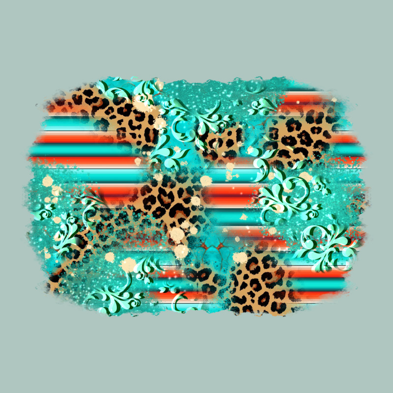 Leopard Turquoise Glitter Background Premium Sweatshirt by AdoDesignShop | Teevron