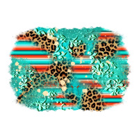 leopard turquoise glitter background | Teevron