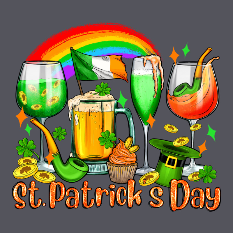 St. Patrick's Wine Glasses Vintage Hoodie by OliviaCreatesArt | Teevron