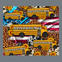 School Bus American Flag Sunflower Cowhide Leopard Heavyweight Sweatshirt | Teevron
