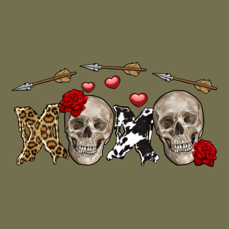 Xoxo Valentine Skulls Valentine's Day Vintage Hoodie by FaDigitalArtStudio | Teevron