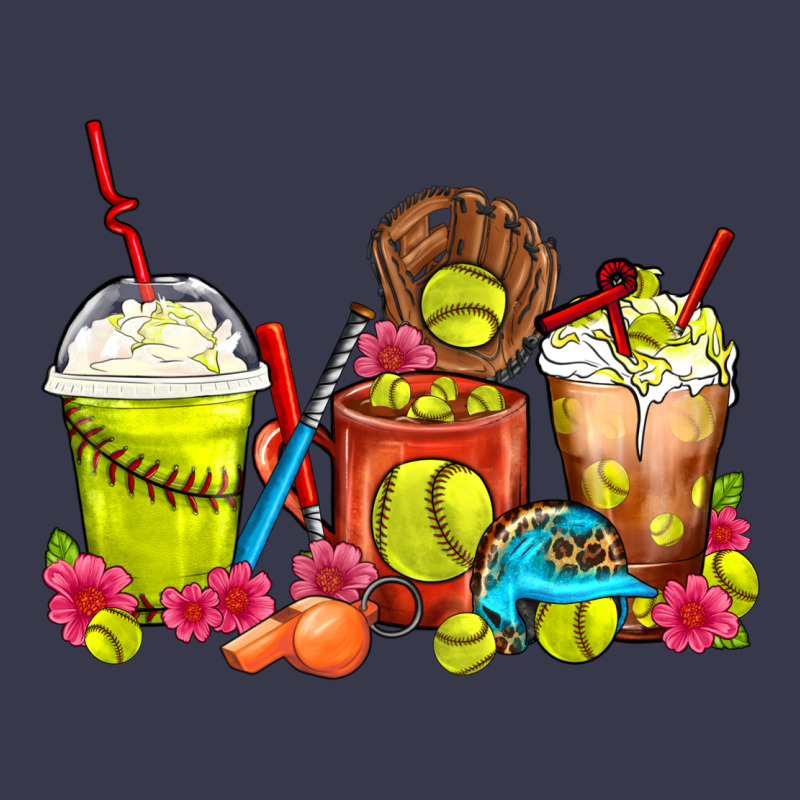 Softball Coffee Cups Long Sleeve Tee by FaDigitalArtStudio | Teevron