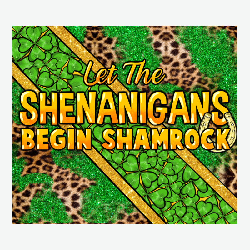 Let The Shenanigans Begin Shamrock Tumbler Urban Heavy Tee by HowdyJamesFarm | Teevron