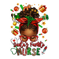 santa's favorite nurse afro messy bun | Teevron