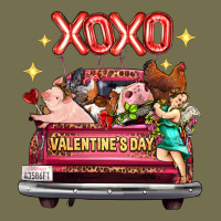 Valentine's Day Truck Farm Animals Cupid Xoxo Vintage Hoodie | Teevron