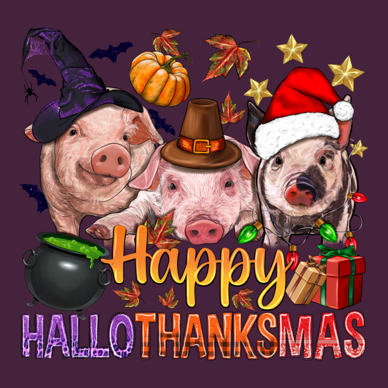 Happy Hallothanksmas Pigs Premium Tee by NancyCooperArtShop | Teevron