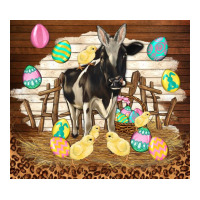 cow and chick easter | Teevron
