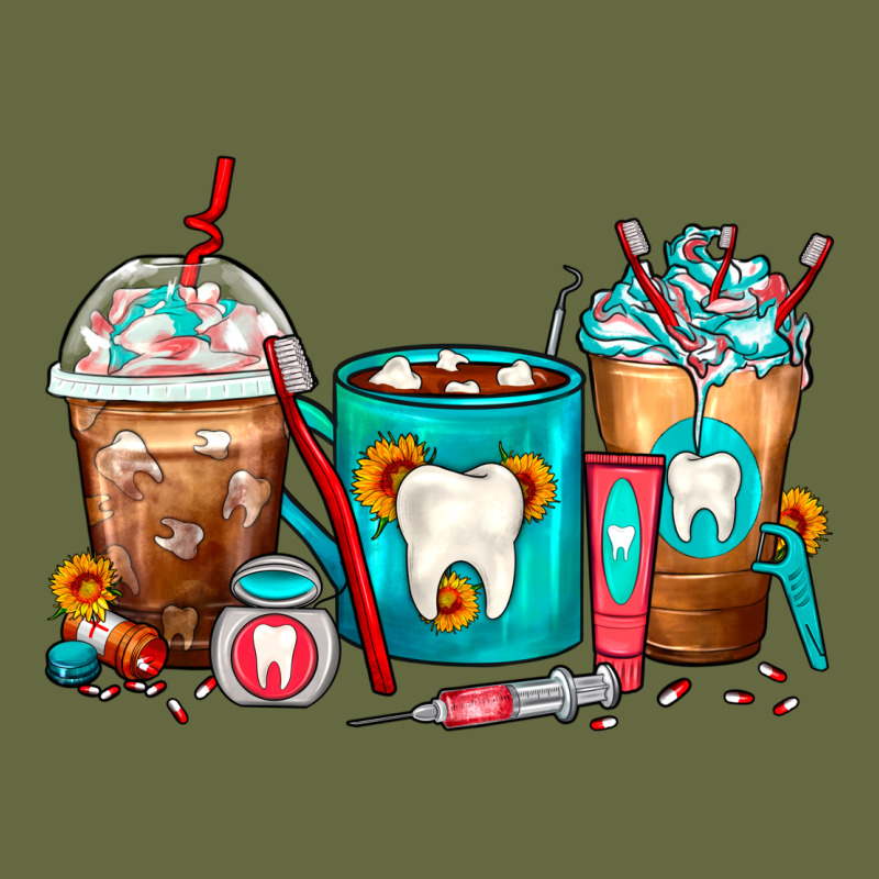 Dentist Coffee Cups Long Sleeve Tee by FaDigitalArtStudio | Teevron