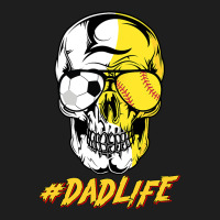 Dad Life Sugar Skull For Soccer Softball Halloween Costume Heavyweight Hoodie | Teevron
