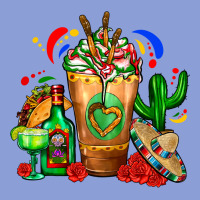 Mexican Cold Drink With Cactus Sombrero And Tequil Long Sleeve Tee | Teevron