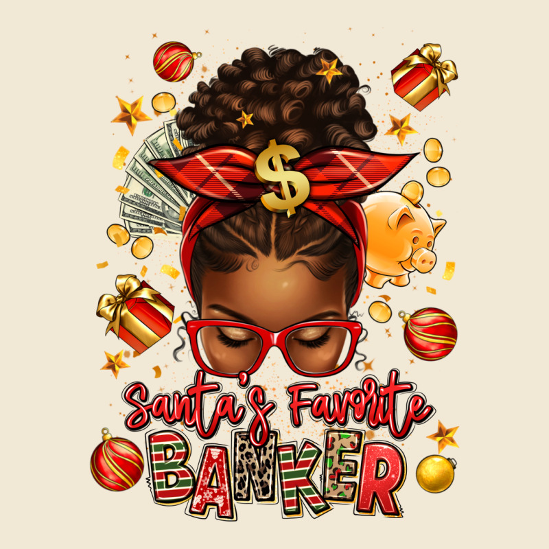 Santa Favorite Banker Afro Messy Bun Premium Tee by texasbilliewilder | Teevron