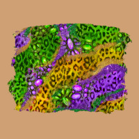 Mardi Gras Leopard Gemstone Background Vintage Tee | Teevron