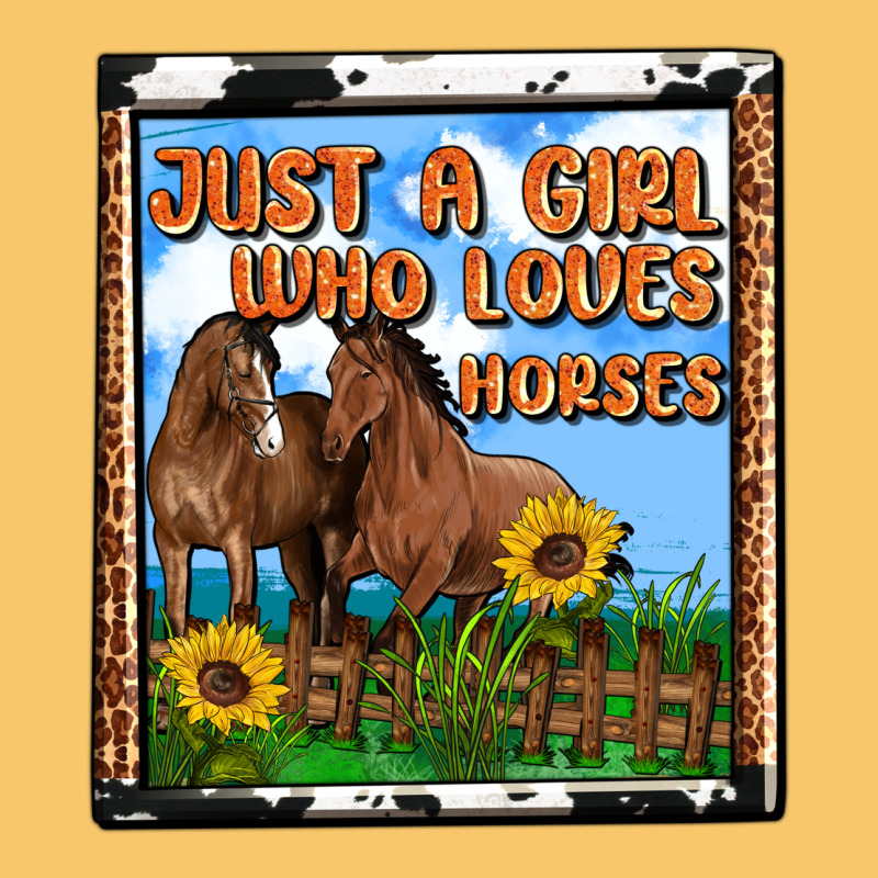 Western Just A Girl Who Loves Horses Vintage Hoodie by OliviaCreatesArt | Teevron