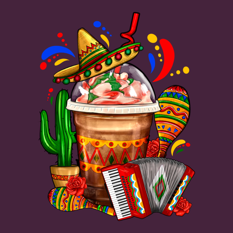 Mexican Frappe With Cactus Sombrero And Maracas Long Sleeve Tee by FaDigitalArtStudio | Teevron