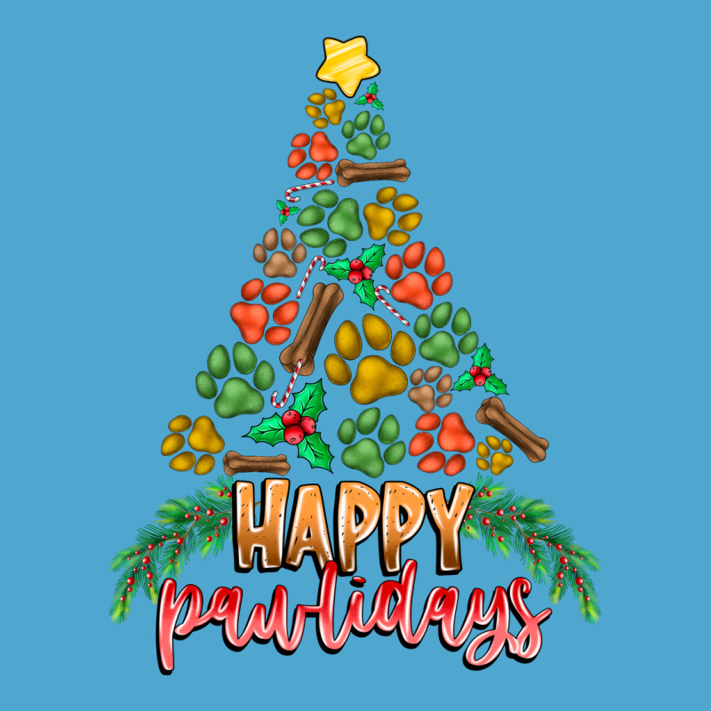 Paw Print Christmas Tree Premium Hoodie by CowhideDigitalArt | Teevron