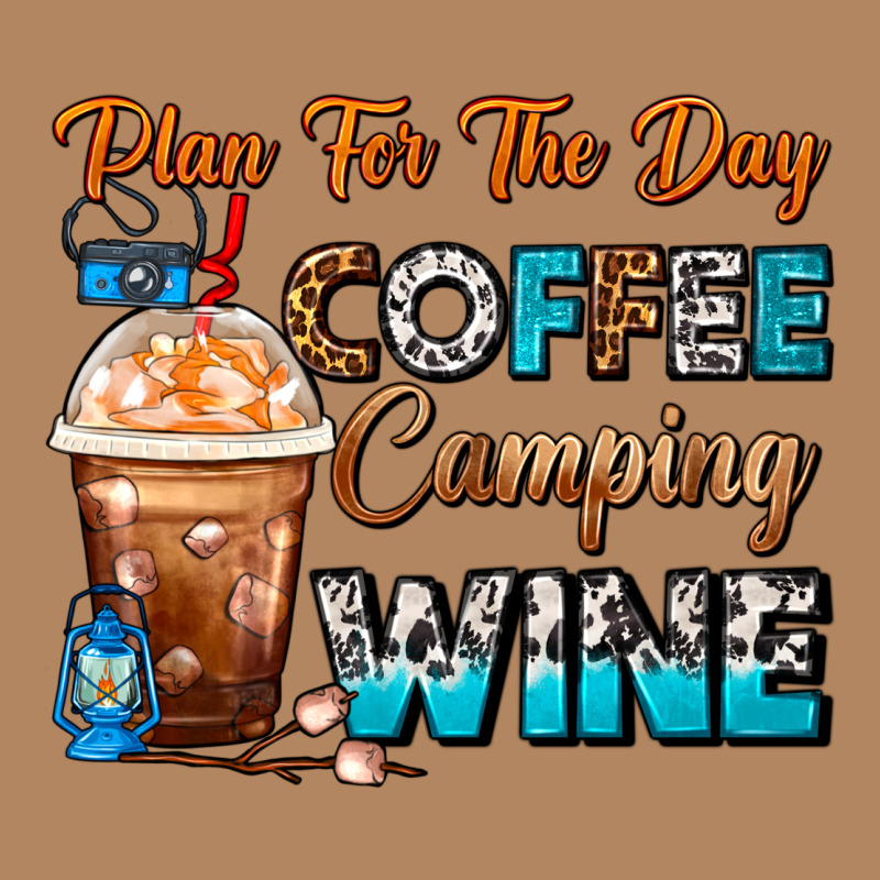 Plan For The Day Coffee Camping Wine Frappe Coffee Long Sleeve Tee by FaDigitalArtStudio | Teevron