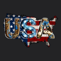 Usa American Flag Background Vintage Tee | Teevron