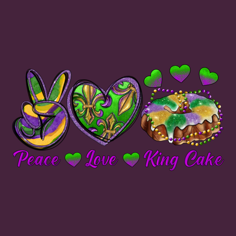 Peace Love Mardi Gras King Cake Premium Tee by RanaPortraitStore | Teevron