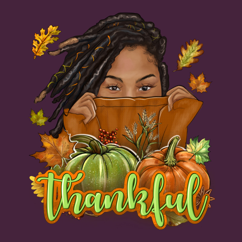 Thankful Fall With Black Girl Premium Tee by NancyCooperArtShop | Teevron