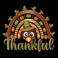 Turkey Rainbow Thankful Thanksgiving Premium Tee | Teevron