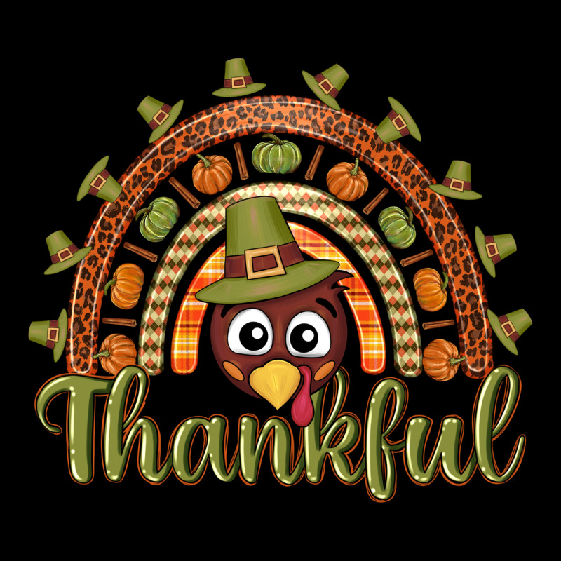 Turkey Rainbow Thankful Thanksgiving Premium Tee by NancyCooperArtShop | Teevron