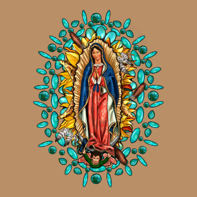 Our Lady Of Guadalupe Gemstone Sunflowers Vintage Hoodie by FaDigitalArtStudio | Teevron