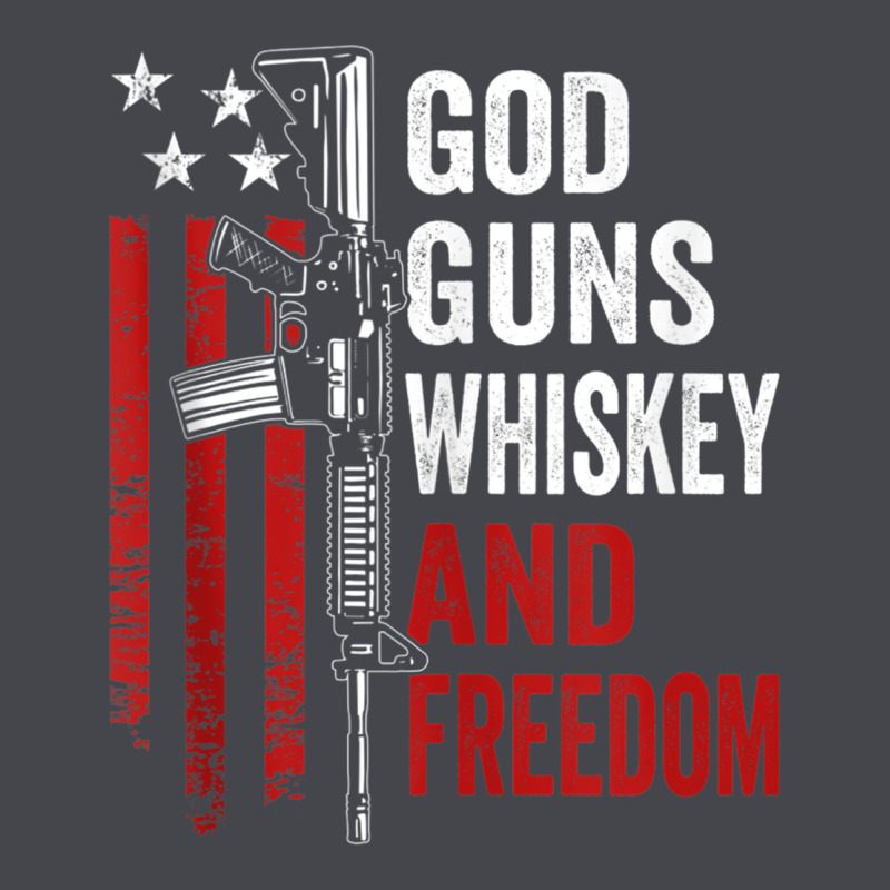 God Guns Whiskey Freedom - Pro Gun American Flag Guns Arts Characters Classic Tee by maiPhamDesign | Teevron