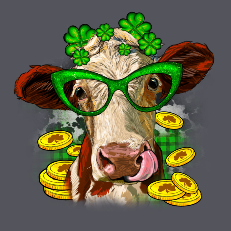 St. Patrick's Day Cow Vintage Hoodie by OliviaCreatesArt | Teevron