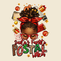 Santas Favorite Postal Worker Afro Messy Bun Premium Tee | Teevron