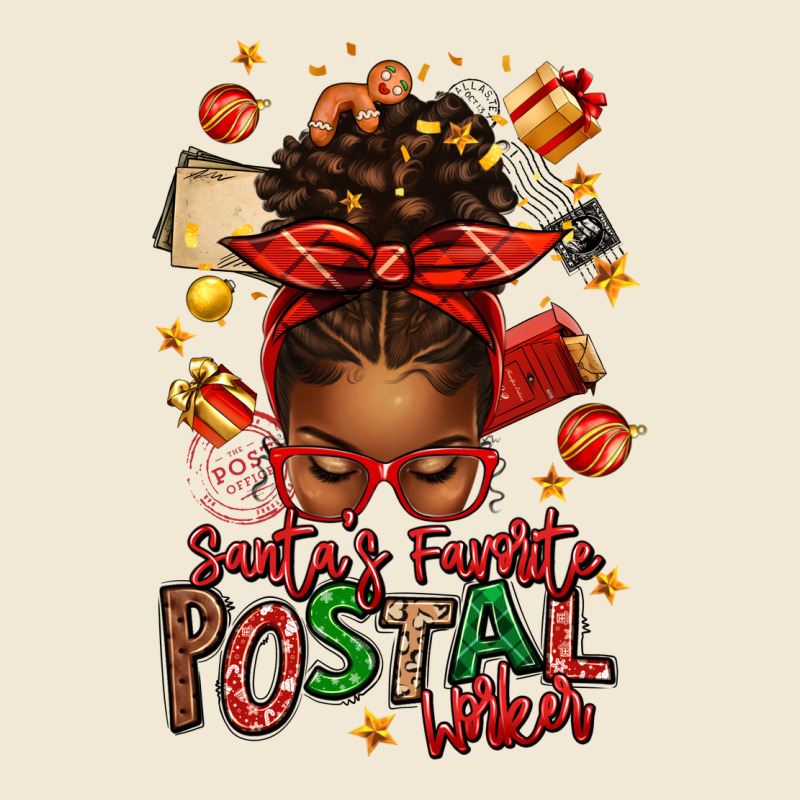 Santas Favorite Postal Worker Afro Messy Bun Premium Tee by texasbilliewilder | Teevron