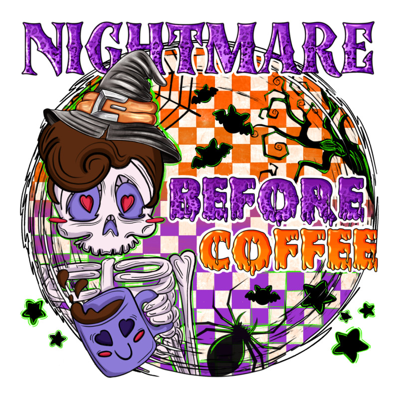 Nightmare Before The Coffee Halloween Premium Tee by NancyCooperArtShop | Teevron