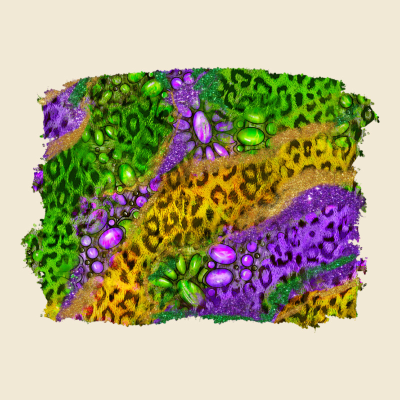 Mardi Gras Leopard Gemstone Background Premium Tee by RanaPortraitStore | Teevron