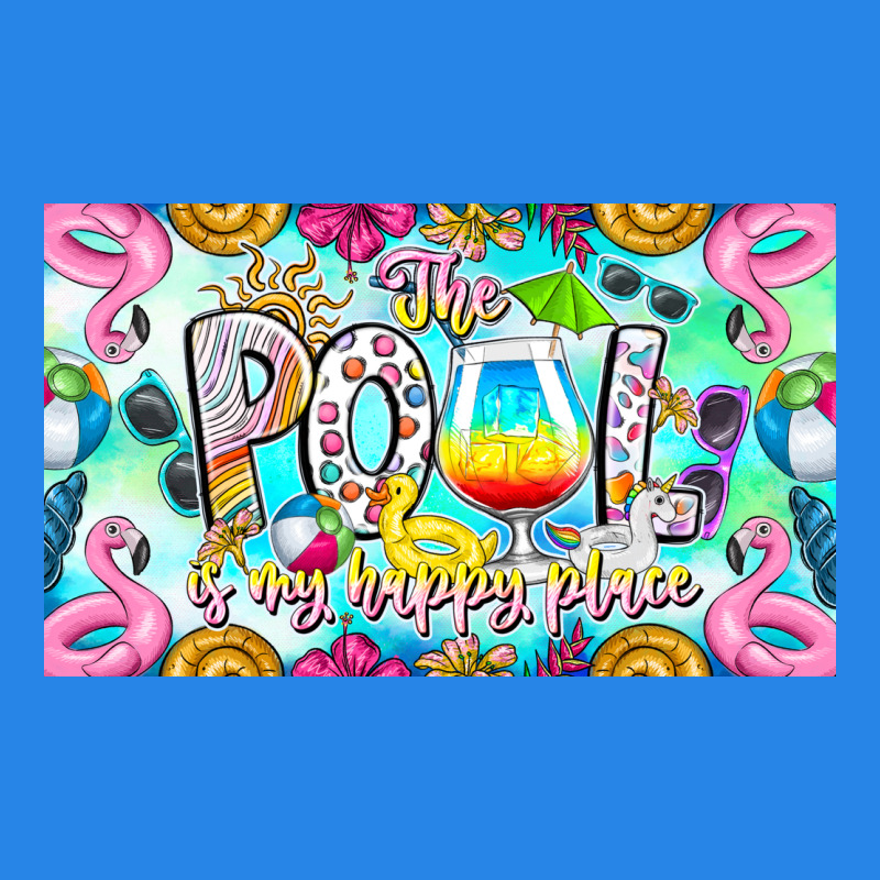 The Pool Is My Happy Place Premium Hoodie by CowhideDigitalArt | Teevron
